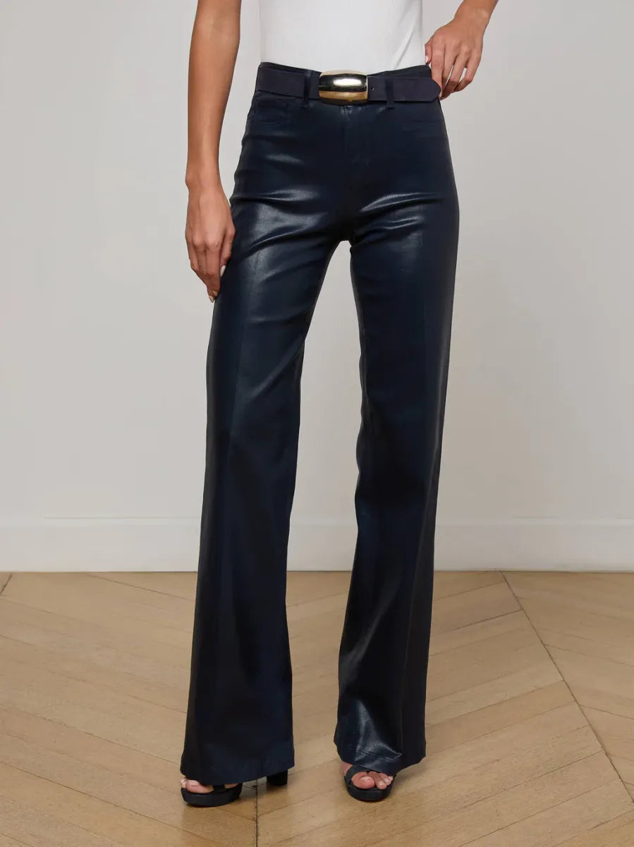 Midnight Coated Wide Leg
