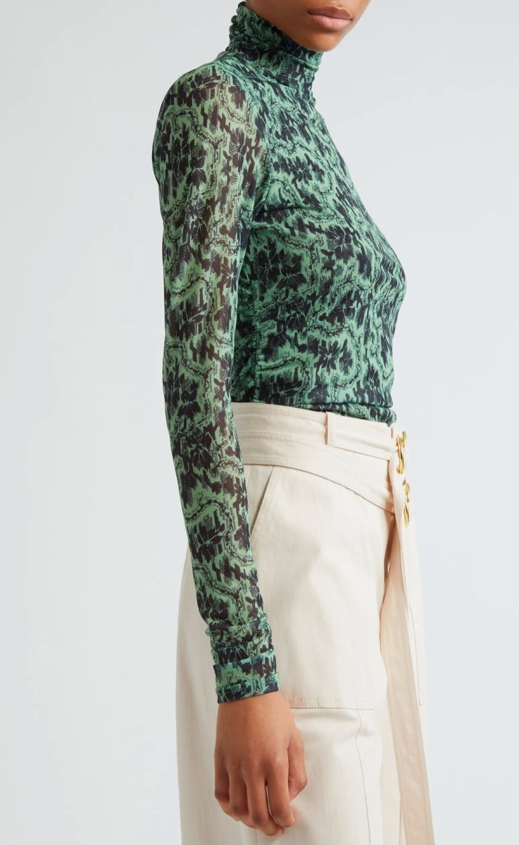 Mesh Turtleneck