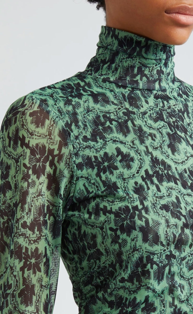Mesh Turtleneck