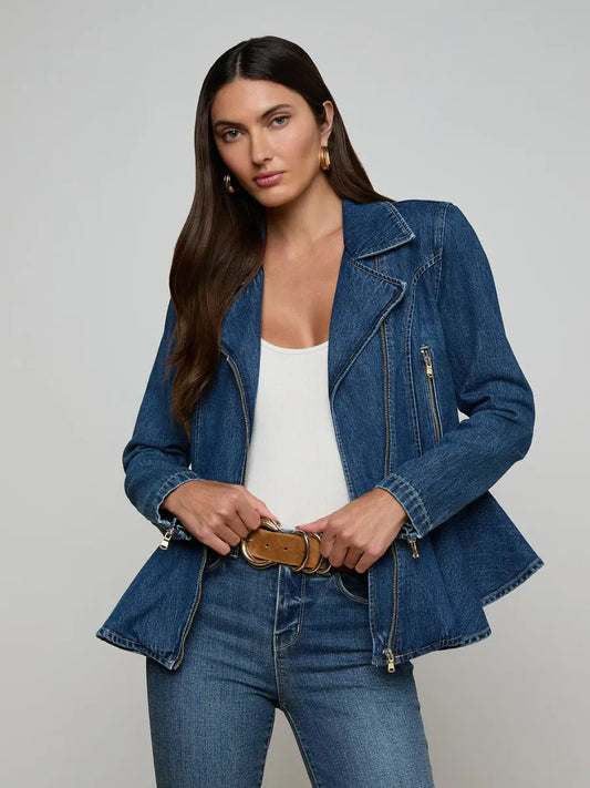 Moxie Peplum Biker Jacket