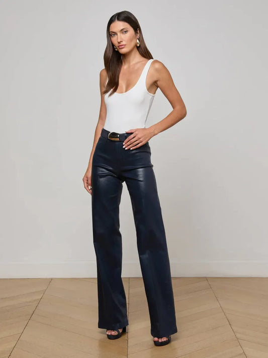 Midnight Coated Wide Leg