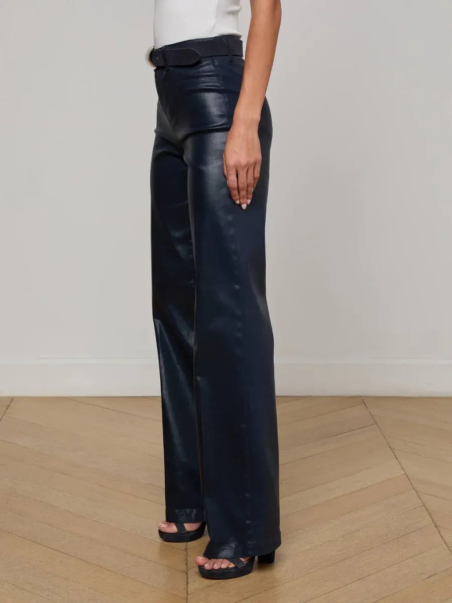 Midnight Coated Wide Leg