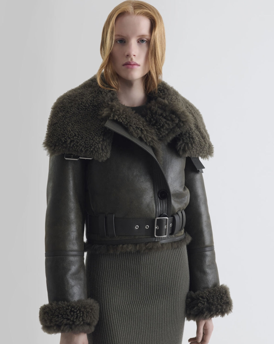 Scoff Belted Sheepskin Jacket