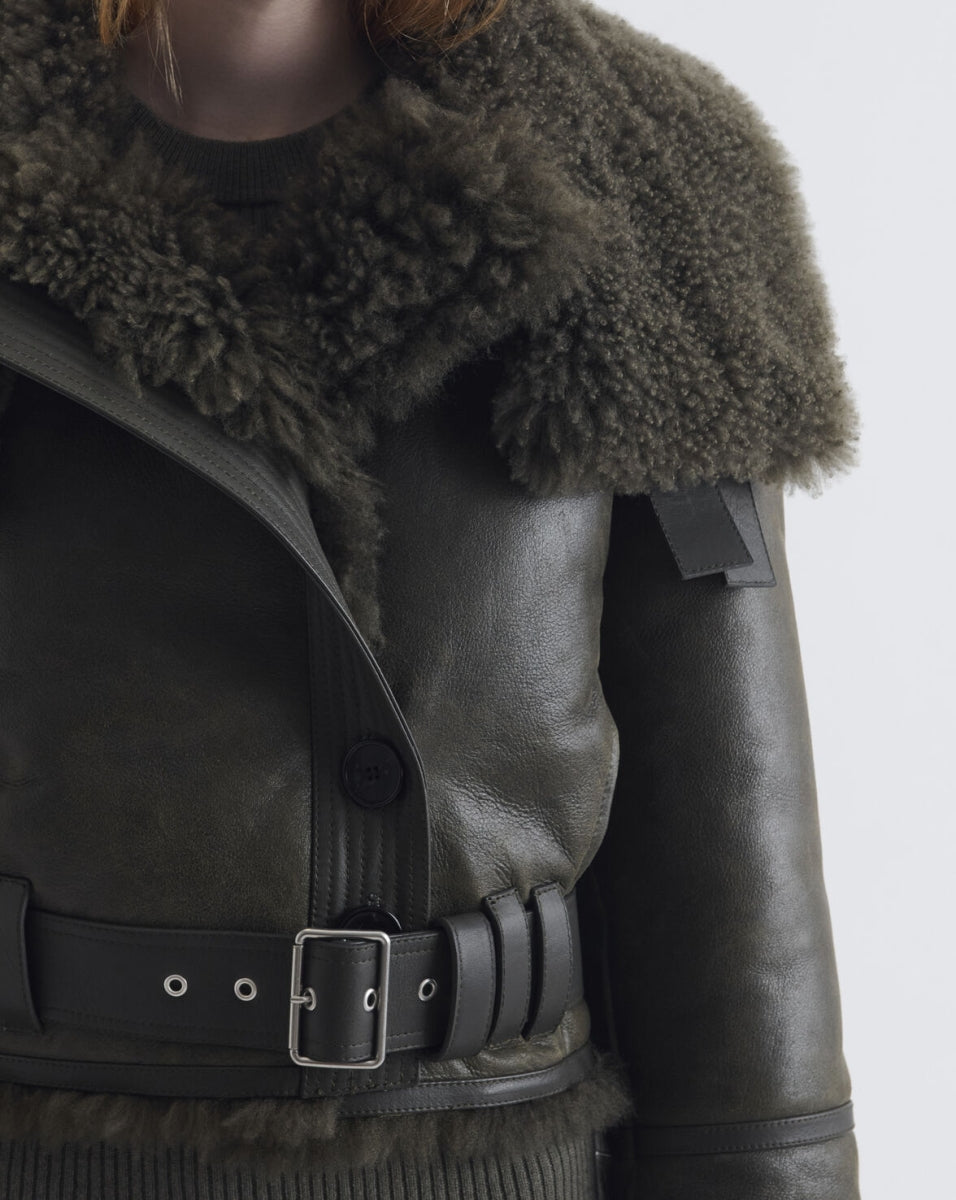 Scoff Belted Sheepskin Jacket