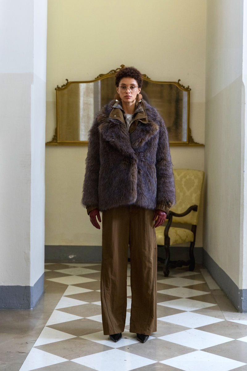 Faux Fur Violet Jacket